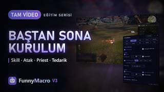 FunnyMacro V3 Eğitim: Rise Online Makro Kurulumu Baştan Sona (Skill, Atak, Priest, Tedarik)